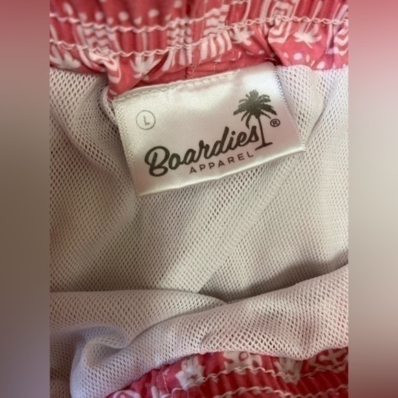 Boardies Apparel Menx L Pink Swim trunk Shorts With Elephants - Picture 2 of 6